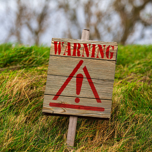 Warning Safety Symbol Stencil